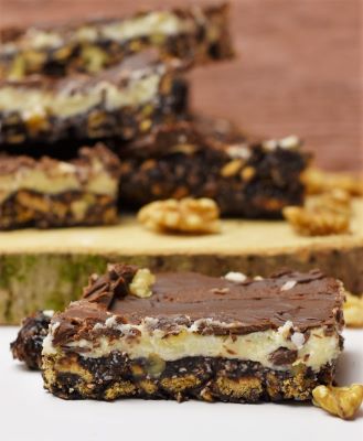 Nanaimo Bars-kanadische Schokoschnitten