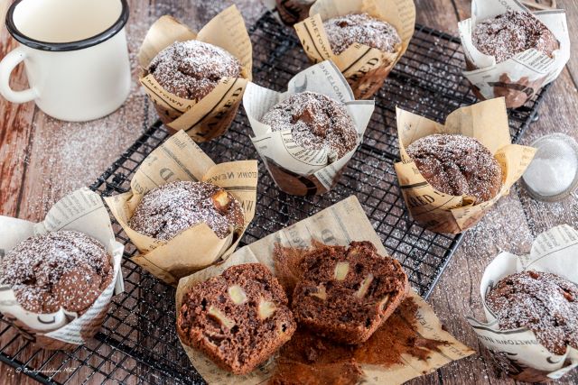 Schoko-Apfel Muffins