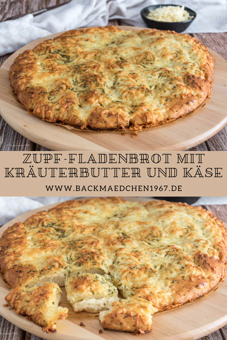 Zupf-Fladenbrot mit Kräuterbutter und Käse